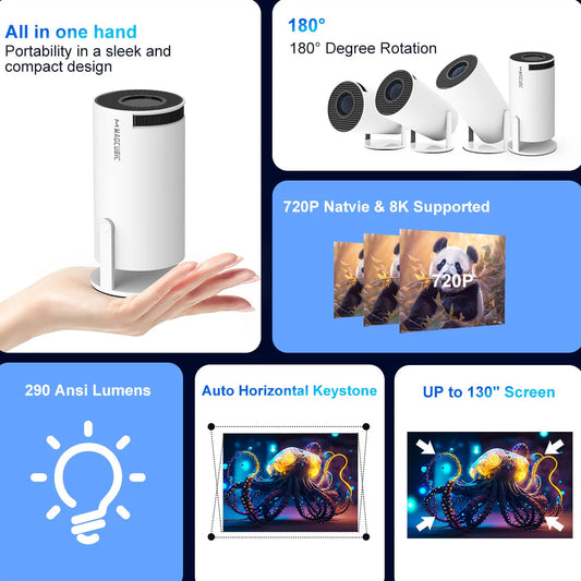 Projector HY300 Pro 8K Android 14