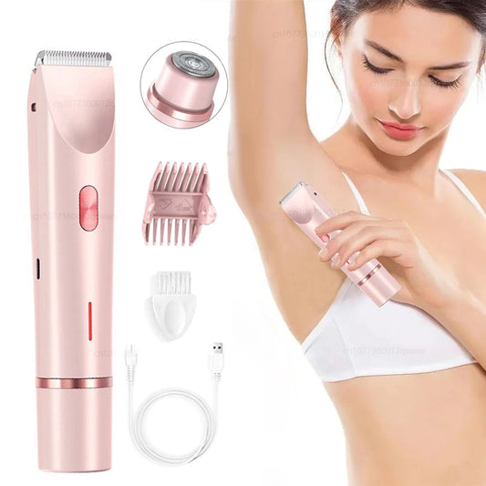Electric Double-Head Shaver for Women – Body & Bikini Trimmer