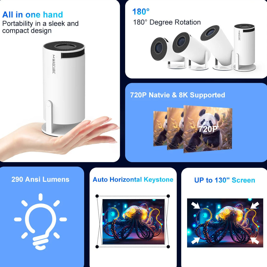 Projector HY300 Pro 8K Android 14