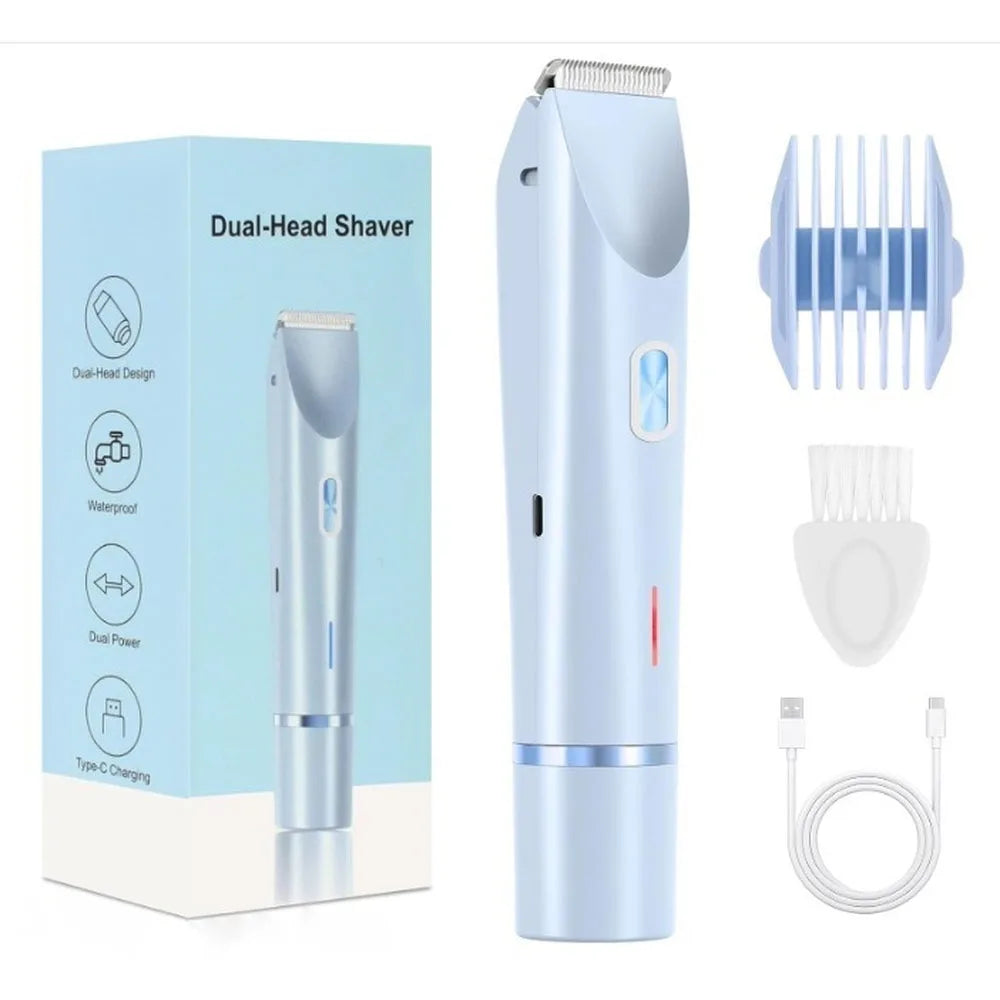 Electric Double-Head Shaver for Women – Body & Bikini Trimmer