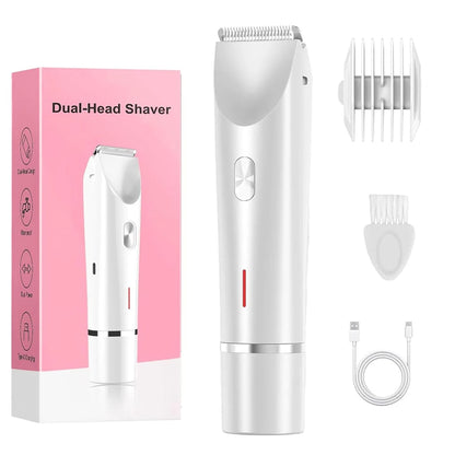 Electric Double-Head Shaver for Women – Body & Bikini Trimmer