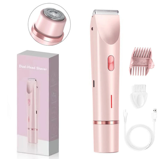 Electric Double-Head Shaver for Women – Body & Bikini Trimmer