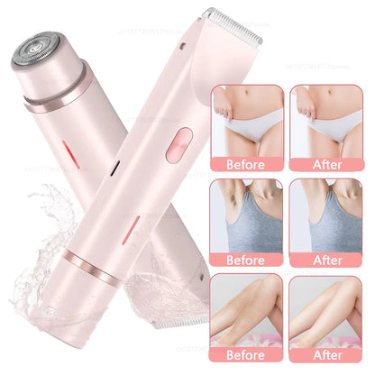 Electric Double-Head Shaver for Women – Body & Bikini Trimmer